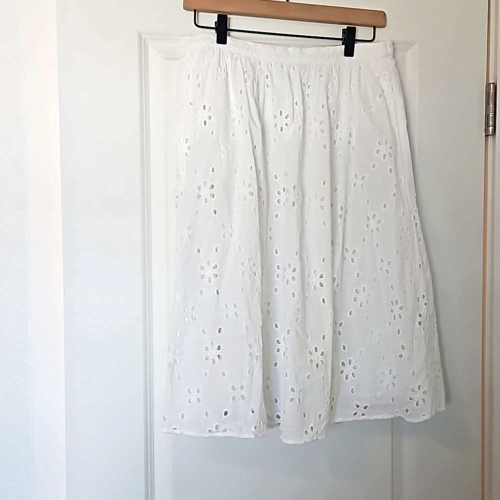 J. Crew Eyelet Skirt